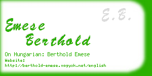 emese berthold business card
